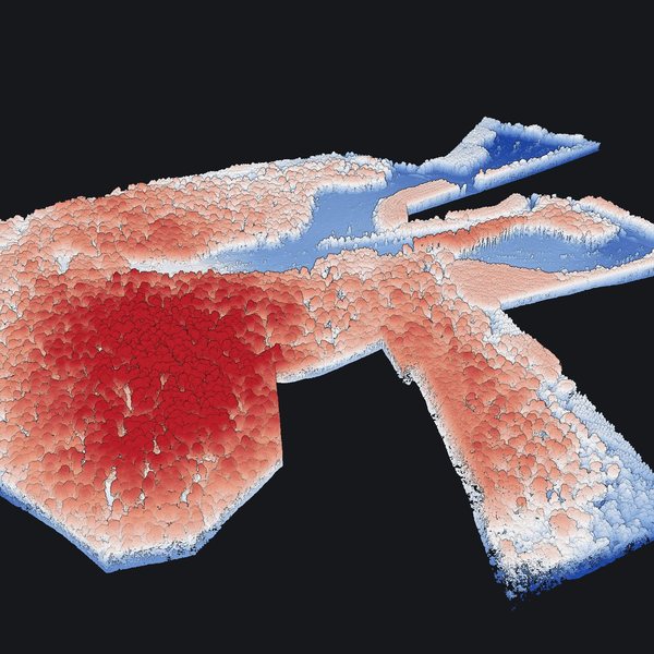 Un nuage de deux milliards de points, coloré par l'altitude.
